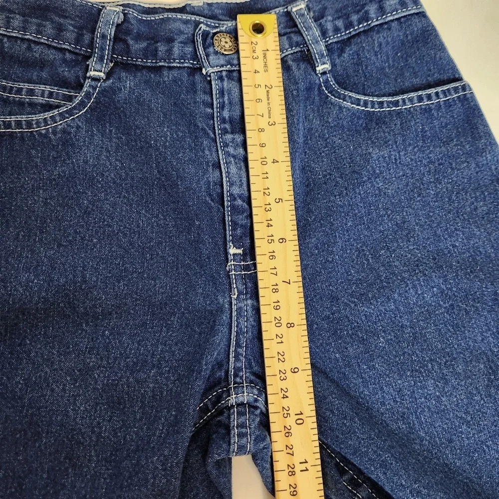 Rare Y2K‎ Powerpuff Girls Denim Capri Jeans Embroidered Cartoon Network Size 12